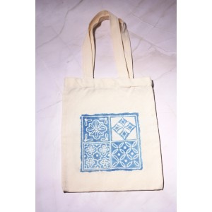 古典藍曬-葡磚環保袋（S)
